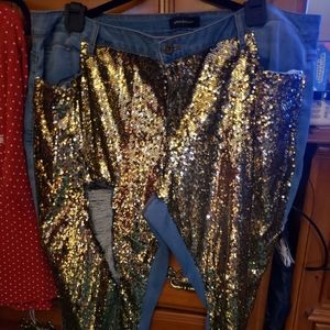 ASHLEY STEWART SEQUIN JEANS